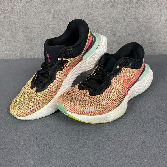 Nike ZoomX Invincible Run Flyknit DJ5926-700 Sneaker Women 8.5 Volt Bright Mango - Picture 1 of 10